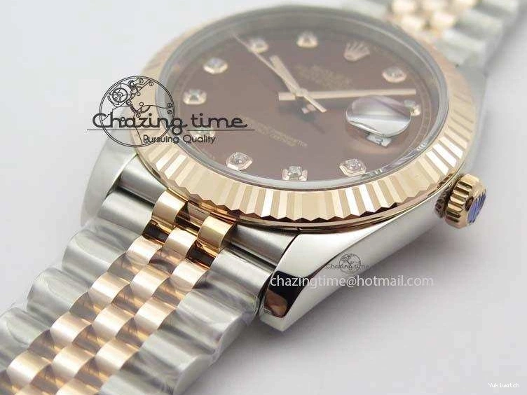 Noob Dial RG Brown Diam 41mm On Jubilee Wrapped Best Bezel Fluted DateJust 126303 Edition 1:1 A3235 Bracelet 1221